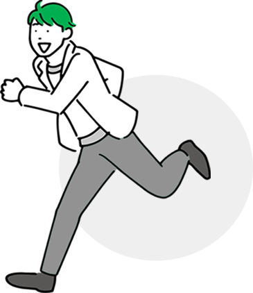 駆け出す男の子